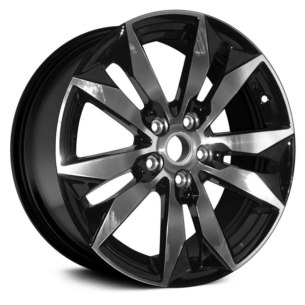 18" x 8.5" Alloy Replica Wheel with 5 x 114.3 Bolt Pattern for Chevrolet Malibu 2016–2020 - Slow Machined and Black