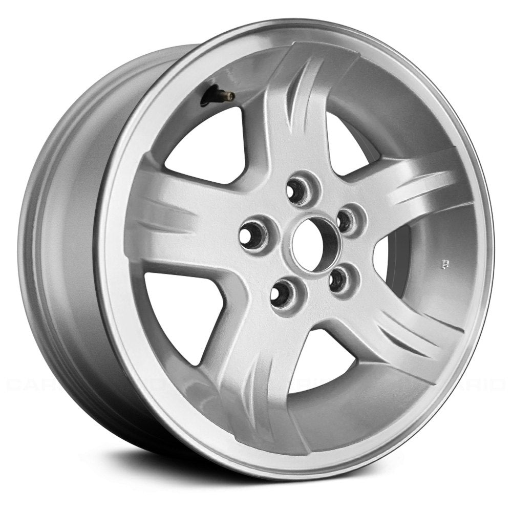 15" x 8" Alloy Remanufactured Wheel with 5 x 114.3 Bolt Pattern for Jeep Wrangler 2004-2006 - Machined Lip with Silver Face