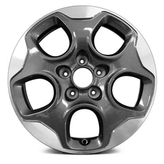 16" x 6.5" Alloy Remanufactured Wheel with 5 x 110 Bolt Pattern for Jeep Renegade 2015-2016 - Machined and Medium Charcoal Metallic