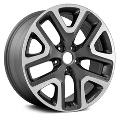 18" x 7" Alloy Remanufactured Wheel with 5 x 110 Bolt Pattern for Jeep Renegade 2015-2017 - Machined and Medium Charcoal Metallic