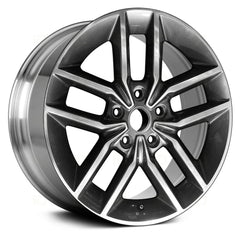 18" x 8" Alloy Remanufactured Wheel with 5 x 127 Bolt Pattern - Polished and Dark Charcoal Metallic