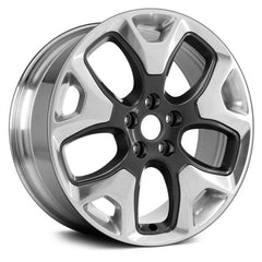 18" x 7" Alloy Remanufactured Wheel with 5 x 110 Bolt Pattern for Jeep Compass 2017-2018 - Polished and Dark Charcoal Metallic