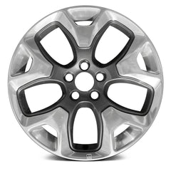 18" x 7" Alloy Remanufactured Wheel with 5 x 110 Bolt Pattern for Jeep Compass 2017-2018 - Polished and Dark Charcoal Metallic
