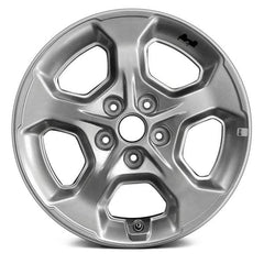 LKQ Corp - 5-Spoke Painted Medium Silver Metallic With Sticker 17x7.5" Alloy Factory Wheel for Jeep Gladiator 2020-2021