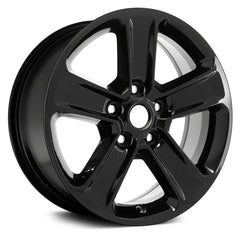 18" x 7.5" Alloy Remanufactured Wheel with 5 x 127 Bolt Pattern for Jeep Wrangler 2020-2023 - Black