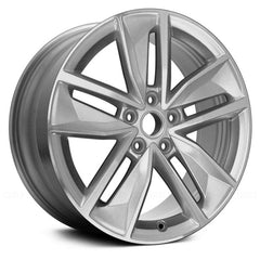 LKQ Corp - Double 5-Spoke Machined and Medium Silver Metallic 18x7 Alloy Factory Wheel for Audi Q3 2016-2017