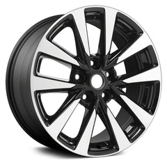 17" x 7.5" Alloy Remanufactured Wheel with 5 x 114.3 Bolt Pattern for Nissan Altima 2016-2017 - Machined and Charcoal