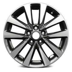 17" x 7.5" Alloy Remanufactured Wheel with 5 x 114.3 Bolt Pattern for Nissan Altima 2016-2017 - Machined and Charcoal