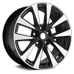 17" x 7.5" Alloy Remanufactured Wheel with 
5 x 114.3 Bolt Pattern for Nissan Altima 2016-2017 - 
Machined and Black