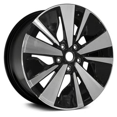 17" x 7.5" Alloy Remanufactured Wheel with 5 x 114.3 Bolt Pattern - Machined and Black