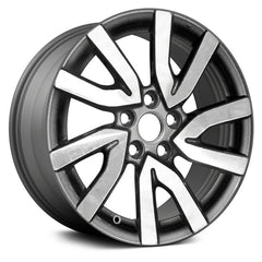 18" x 8" Alloy Remanufactured Wheel with 5 x 120 Bolt Pattern for Honda Pilot 2019-2020 - Machined and Medium Charcoal Metallic