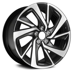 18" x 7.5" Alloy Remanufactured Wheel with 5 x 114.3 Bolt Pattern for Honda HR-V 2019 - Machined and Black
