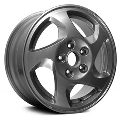 16" x 6.5" Alloy Remanufactured Wheel with 5 x 114.3 Bolt Pattern for Honda Prelude 1997–2001 - Bright Silver