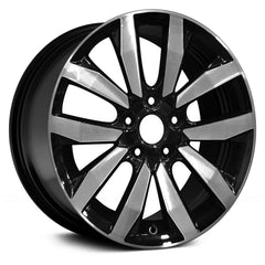 17" x 7" Alloy Remanufactured Wheel with 5 x 114.3 Bolt Pattern for Honda Civic 2014-2015 - Machined and Black