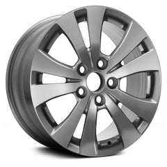 17" x 7" Alloy Remanufactured Wheel with 5 x 120 Bolt Pattern for Honda Odyssey 2014-2017 - Machined and Medium Silver Textured Metallic