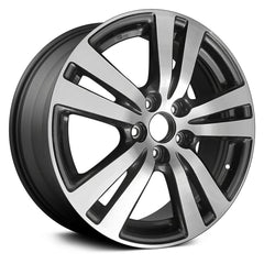 18" x 8" Alloy Replica Wheel with 5 x 120 Bolt Pattern for Honda Pilot 2016-2018 - Machined and Dark Charcoal Metallic