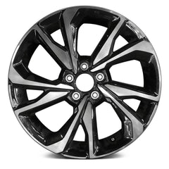 18" x 8" Alloy Remanufactured Wheel with 5 x 114.3 Bolt Pattern for Honda Civic 2017-2018 - Machined and Black