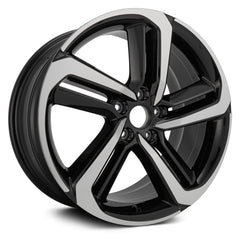 LKQ Corp - 5 Spiral-Spoke Black with Machined Face 19x8.5 Alloy Factory Wheel for Honda Accord 2018