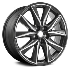 19" x 7" Alloy Remanufactured Wheel with 5 x 114.3 Bolt Pattern for Mazda CX-5 2017-2018 - Machined and Dark Charcoal
