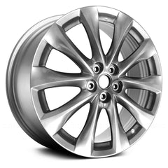 20" x 7.5" Alloy Remanufactured Wheel with 
5 x 114.3 Bolt Pattern for Mazda CX-9 2014–2015 - 
Light Smoked Hyper Silver