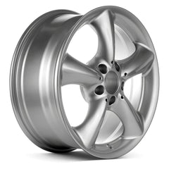 17" x 7.5" Alloy Remanufactured Wheel with 5 x 112 Bolt Pattern for Mercedes C Class 2005-2006 - Sparkle Silver
