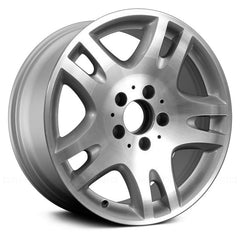 16" x 8" Alloy Remanufactured Wheel with 5 x 112 Bolt Pattern for Mercedes E Class 2003–2007 - Machined and Silver