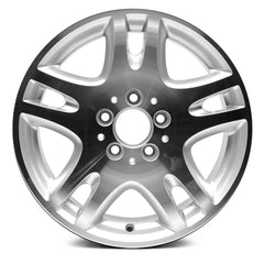 16" x 8" Alloy Remanufactured Wheel with 5 x 112 Bolt Pattern for Mercedes E Class 2003–2007 - Machined and Silver