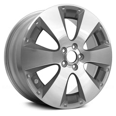 17" x 7" Alloy Remanufactured Wheel with 5 x 100 Bolt Pattern for Subaru Legacy 2010–2012 - Machined and Bright Silver Metallic