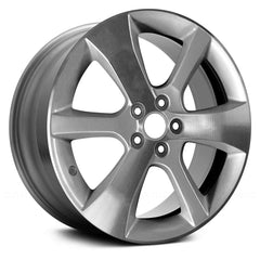 17" x 7" Alloy Remanufactured Wheel with 5 x 100 Bolt Pattern for Subaru Outback 2013-2014 - Machined and Sparkle Silver Metallic
