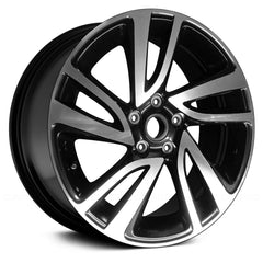 LKQ Corp - 5 Double Spiral-Spoke Machined and Black Metallic 18x7.5 Alloy Factory Wheel for Subaru Legacy 2017
