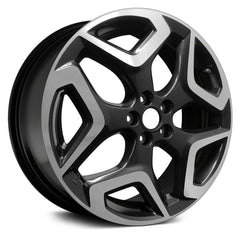 18" x 7" Alloy Remanufactured Wheel with 5 x 100 Bolt Pattern for Subaru Crosstrek 2018-2019 - Machined and Dark Metallic Charcoal