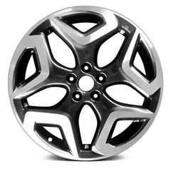 18" x 7" Alloy Remanufactured Wheel with 5 x 100 Bolt Pattern for Subaru Crosstrek 2018-2019 - Machined and Dark Metallic Charcoal