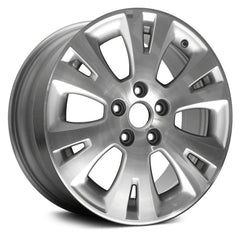 17" x 7" Alloy Remanufactured Wheel with 5 x 114.3 Bolt Pattern for Toyota Avalon 2008–2012 - Machined and Bright Silver