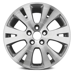 17" x 7" Alloy Remanufactured Wheel with 5 x 114.3 Bolt Pattern for Toyota Avalon 2008–2012 - Machined and Bright Silver