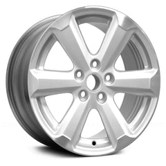 17" x 7.5" Alloy Remanufactured Wheel with 5 x 114.3 Bolt Pattern for Toyota Highlander 2008–2010 - Machined and Silver