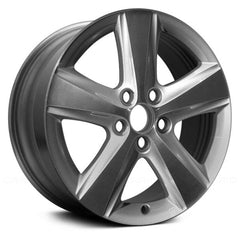 17" x 7" Alloy Remanufactured Wheel with 5 x 114.3 Bolt Pattern for Toyota Camry 2010-2011 - Machined and Sparkle Silver