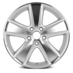 17" x 7" Alloy Remanufactured Wheel with 5 x 114.3 Bolt Pattern for Toyota Camry 2010-2011 - Machined and Sparkle Silver