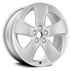 17" x 7" Alloy Remanufactured Wheel with 5 x 100 Bolt Pattern for Toyota Prius 2010-2015 - Silver