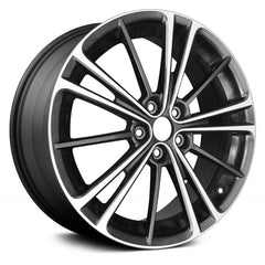 LKQ Corp - 5 W-Spoke Dark Charcoal Textured Machined 17x7 Alloy Factory Wheel for Scion FR-S 2013-2016