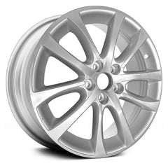 18" x 7.5" Alloy Remanufactured Wheel with 5 x 114.3 Bolt Pattern for Toyota Avalon 2013-2016 - Slow Machined Bright Sparkle Silver
