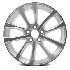 18" x 7.5" Alloy Remanufactured Wheel with 5 x 114.3 Bolt Pattern for Toyota Avalon 2013-2016 - Slow Machined Bright Sparkle Silver
