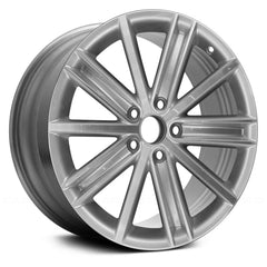 18" x 7" Alloy Remanufactured Wheel with 5 x 112 Bolt Pattern for Ford F-250 2010–2016 - Machined with Bright Silvr