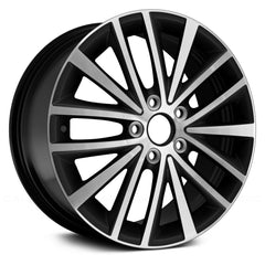 LKQ Corp - 5 W-Spoke Machined and Black 17x7 Alloy Factory Wheel for Volkswagen Jetta 2011-2016