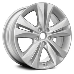 18" x 7.5" Alloy Remanufactured Wheel with 5 x 114.3 Bolt Pattern for Hyundai Genesis Coupe 2009–2012 - Sparkle Silver