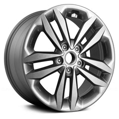 ALUMINUM WHEEL -  17 x 7 -  53MM OFFSET -  5 DOUBLE SPOKE -  5 STUD/LUG