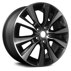 LKQ Corp - 5 V-Spoke Machined and Dark Charcoal Metallic 17x7 Alloy Factory Wheel for Hyundai Elantra 2018