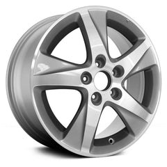 17" x 7.5" Alloy Remanufactured Wheel with 5 x 114.3 Bolt Pattern for Acura TSX 2011-2013 - Machined and Medium Silver Metallic