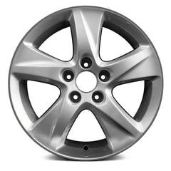 17" x 7.5" Alloy Remanufactured Wheel with 5 x 114.3 Bolt Pattern for Acura TSX 2011-2013 - Machined and Medium Silver Metallic