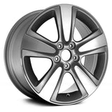 18" x 8" Alloy Remanufactured Wheel with 5 x 120 Bolt Pattern for Acura MDX 2010-2013 - Machined and Medium Silver Metallic Textured