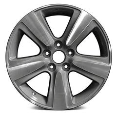18" x 8" Alloy Remanufactured Wheel with 5 x 120 Bolt Pattern for Acura MDX 2010-2013 - Machined and Medium Silver Metallic Textured